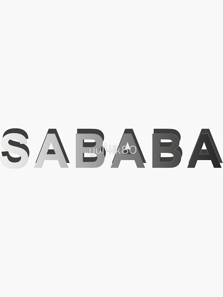 "Sababa Hebrew Slang " Sticker for Sale by yul4ik80 Redbubble