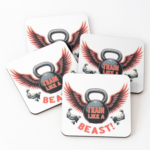 Item preview, Train Like a Beast – Winged Kettlebell Gym Motivation Artwork designed and sold by Madustoks.