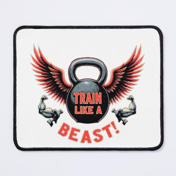 Item preview, Train Like a Beast – Winged Kettlebell Gym Motivation Artwork designed and sold by Madustoks.