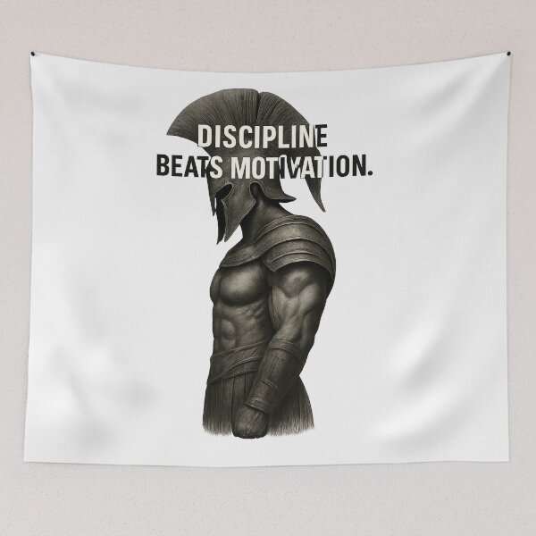 Item preview, Spartans - DISCIPLINE BEATS MOTIVATION designed and sold by Kunst-Shirt.