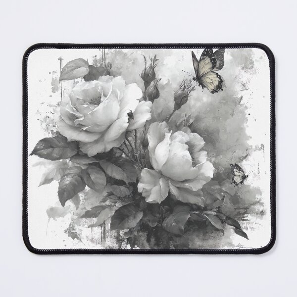 Item preview, "Echoes of Elegance: Butterflies and Blooms in Monochrome" designed and sold by bloorose.