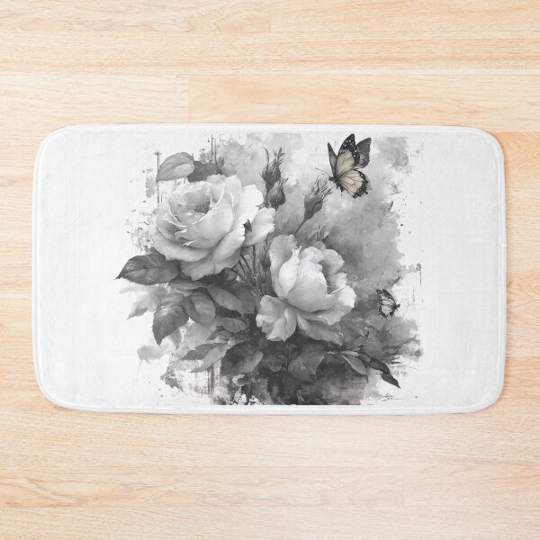 Item preview, "Echoes of Elegance: Butterflies and Blooms in Monochrome" designed and sold by bloorose.