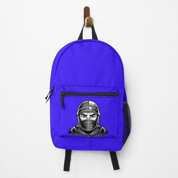 Item preview, Black and white portrait head male warrior ninja - assassin - with a black mask on his face covering his face designed and sold by Danler.