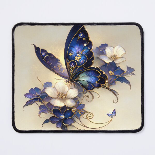 Item preview, "Ethereal Elegance: The Dance of Blue and Gold" designed and sold by bloorose.