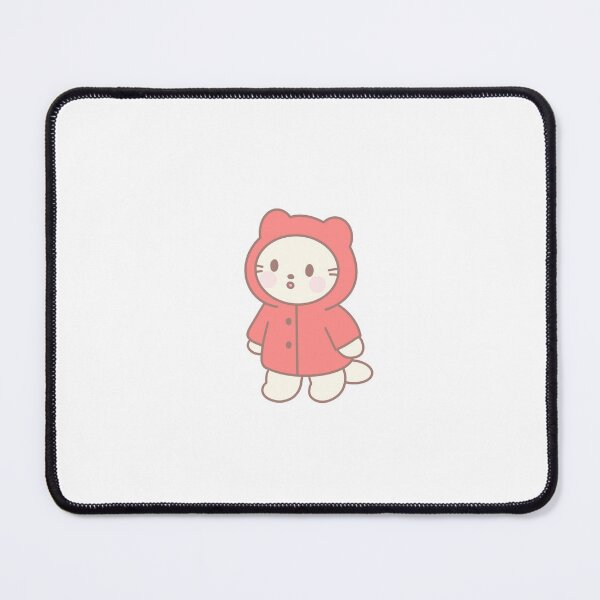 Item preview, Cute Cat in Rain Jacket | Rainy Day Vancouver Hand-Drawn Sticker designed and sold by strawberrycups.