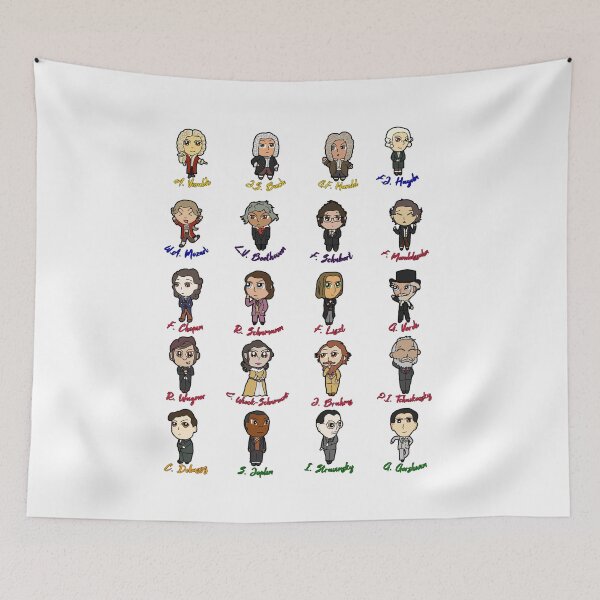 Item preview, Twenty Chibi Classical Composers designed and sold by michellekchen.