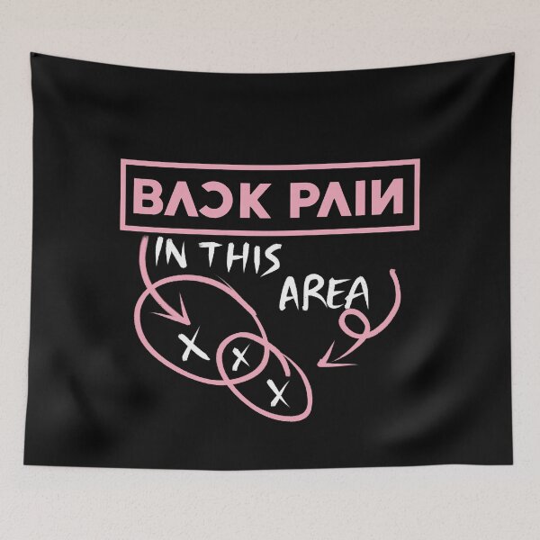 Item preview, Back Pain in this area - Meme color palette Black Pink v.1 designed and sold by incloudines.