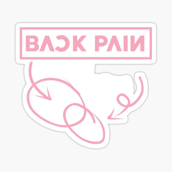 Item preview, Back Pain in this area - Meme color palette Black Pink v.1 designed and sold by incloudines.
