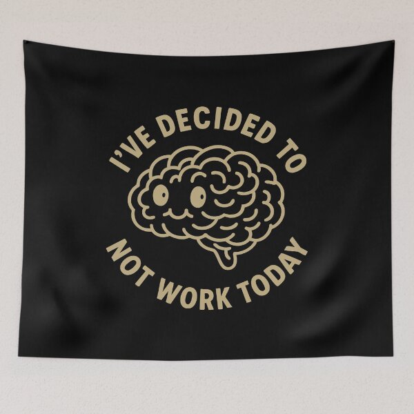 Item preview, Vintage Funny Cute Lazy Vintage Brain Humor Art designed and sold by LuveeTuffCo.