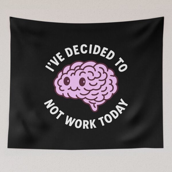 Item preview, Vintage Funny Cute Lazy Idle Brain Humor Art designed and sold by LuveeTuffCo.