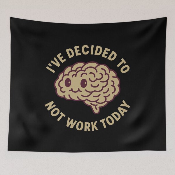 Item preview, Vintage Funny Cute Lazy Procrastinator Brain Humor designed and sold by LuveeTuffCo.