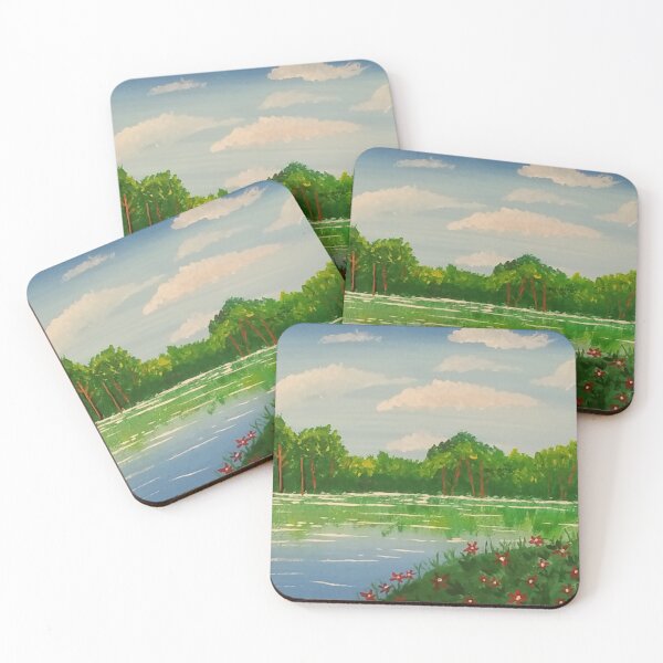 Item preview, flowery lakeside designed and sold by AleasDesNuances.