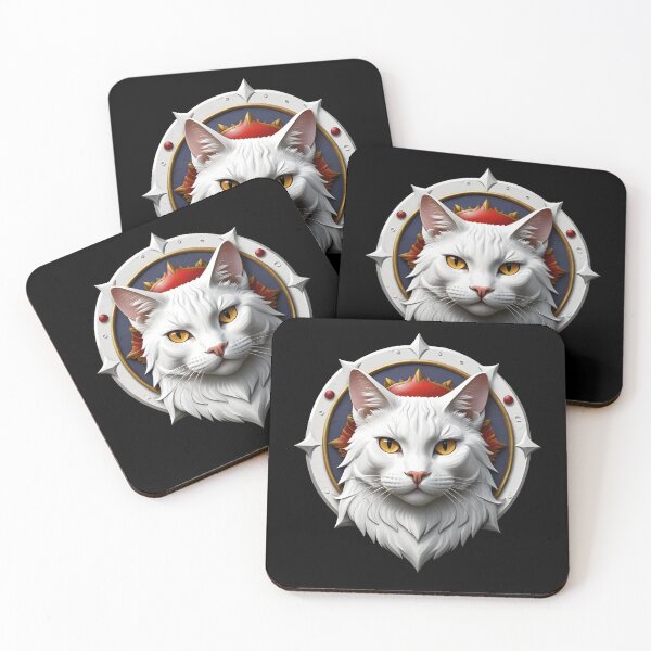 Item preview, WHITE CAT SHIELD (BLACK) designed and sold by Marlon Oseguera.