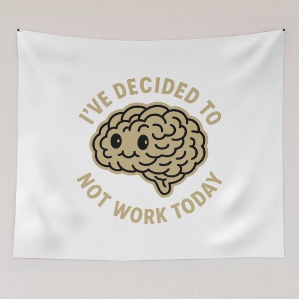 Item preview, Vintage Funny Cute Lazy Quirky Brain Humor Art designed and sold by LuveeTuffCo.