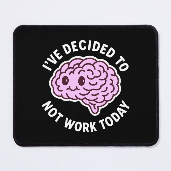 Item preview, Vintage Funny Cute Lazy Doodle Brain Humor Art designed and sold by LuveeTuffCo.