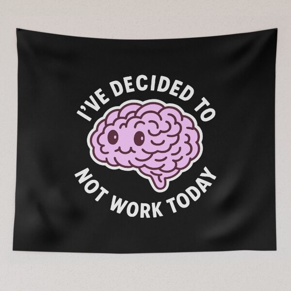 Item preview, Vintage Funny Cute Lazy Doodle Brain Humor Art designed and sold by LuveeTuffCo.