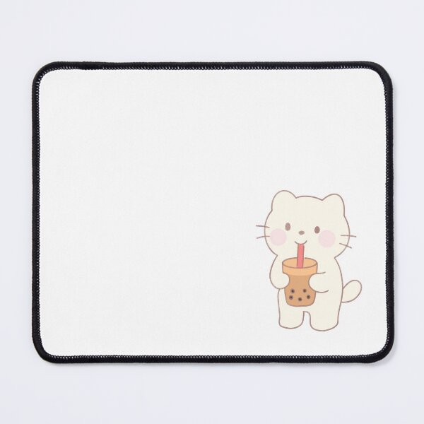 Item preview, Boba Cute Cat Drinking | Hand-Drawn Illustration designed and sold by strawberrycups.
