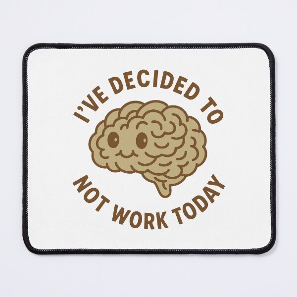 Item preview, Vintage Funny Cute Lazy Tired Brain Humor Art designed and sold by LuveeTuffCo.