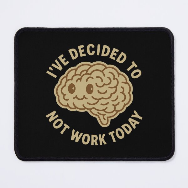 Item preview, Vintage Funny Cute Lazy Burnout Brain Humor Art designed and sold by LuveeTuffCo.