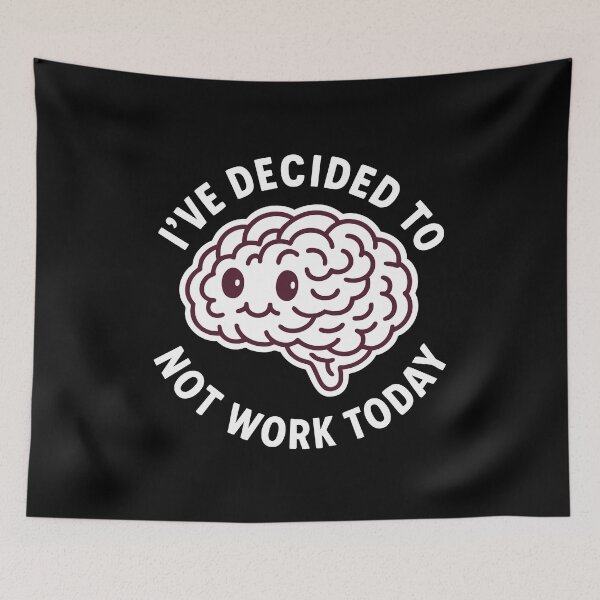 Item preview, Vintage Funny Cute Lazy Dozy Brain Humor Art designed and sold by LuveeTuffCo.