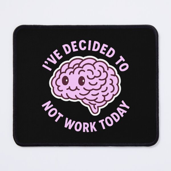 Item preview, Vintage Funny Cute Lazy Sleepy Brain Humor Art designed and sold by LuveeTuffCo.