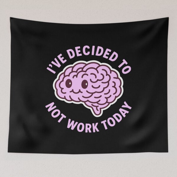Item preview, Vintage Funny Cute Lazy Sleepy Brain Humor Art designed and sold by LuveeTuffCo.