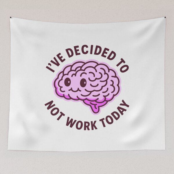 Item preview, Vintage Funny Cute Lazy Groggy Brain Humor Art designed and sold by LuveeTuffCo.