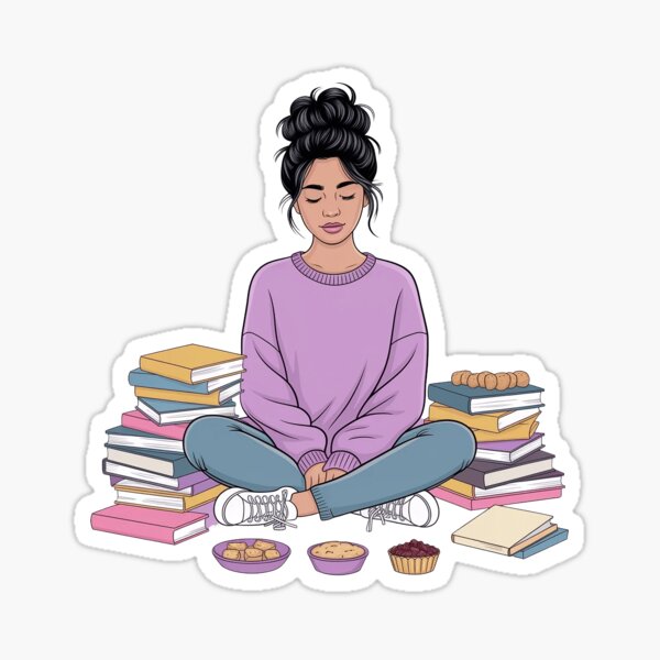 Vista previa del artículo con la obra «Estética de chica acogedora | Libros, aperitivos y ambiente relajado», diseñado y vendido por MHBcreations.
