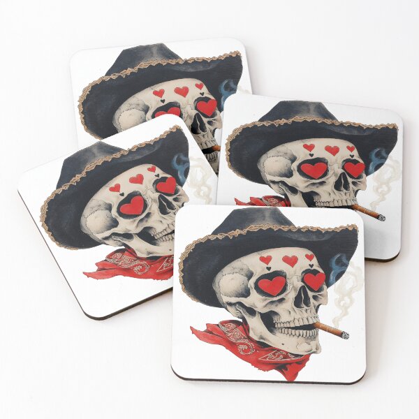 Item preview, Skull in love smoking a Havana cigar designed and sold by vambrosio15.