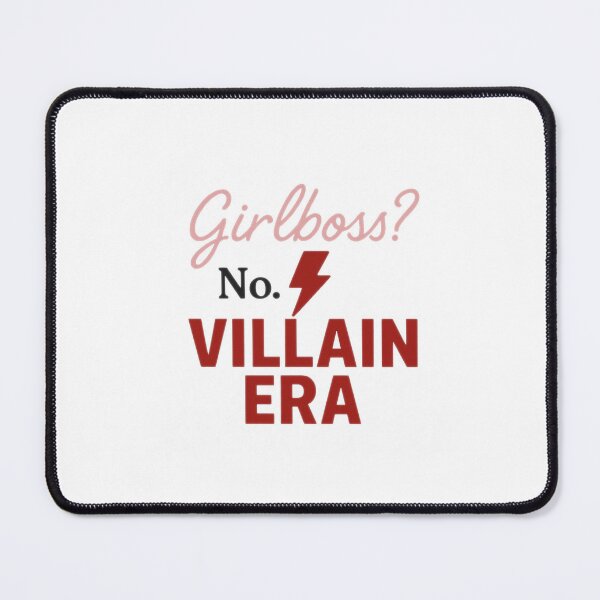 Item preview, Girlboss? No. Villain Era – Bold Feminist Rebellion Quote in Retro Script & Lightning Bolt Design designed and sold by DJCApparel.