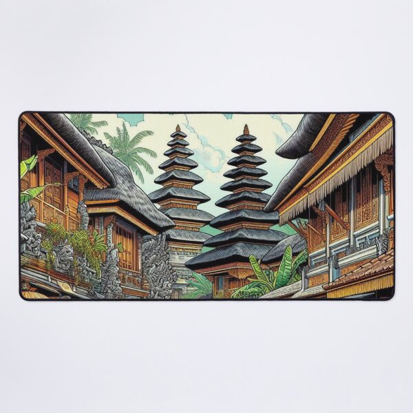 Item preview, Ubud Bali Market Design – Vibrant AI Illustration for Clothing, Accessories & Balinese Travel-Inspired Tropical Fashion designed and sold by knalpot-design.