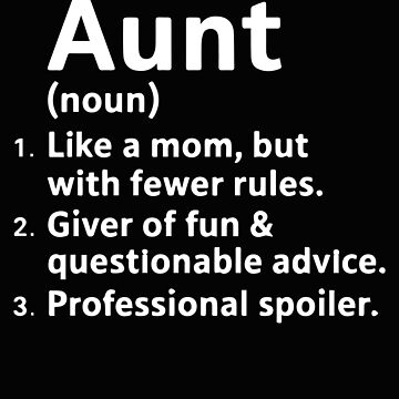 Artwork thumbnail, Aunt For Women Funny Definition Niece Nephews Siblings by clothesy7