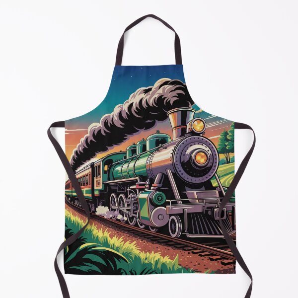 Item preview, Retro-futuristic style locomotive. designed and sold by Lilashakti ⭐️ ⭐️ ⭐️ ⭐️ ⭐️.
