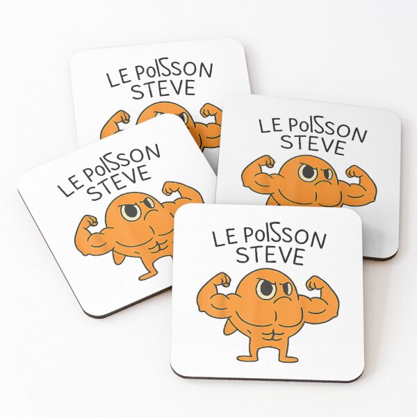 Item preview, Le Poisson Steve Funny Muscular Fish Cartoon designed and sold by Shaun-Arts.