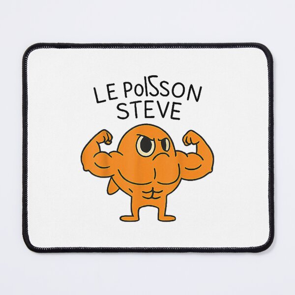 Item preview, Le Poisson Steve Funny Muscular Fish Cartoon designed and sold by Shaun-Arts.