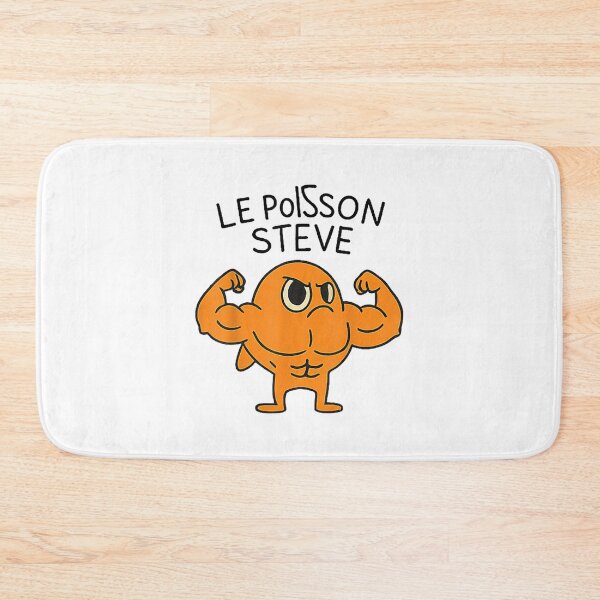 Item preview, Le Poisson Steve Funny Muscular Fish Cartoon designed and sold by Shaun-Arts.