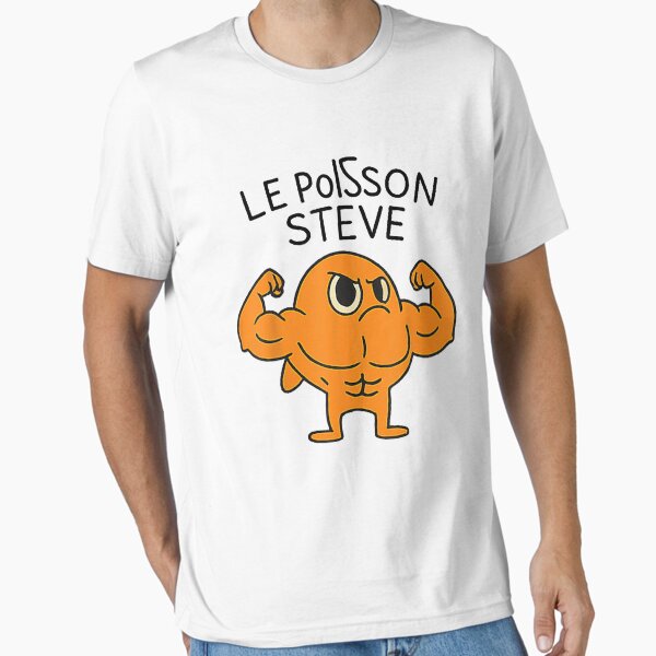 Item preview, Le Poisson Steve Funny Muscular Fish Cartoon designed and sold by Shaun-Arts.