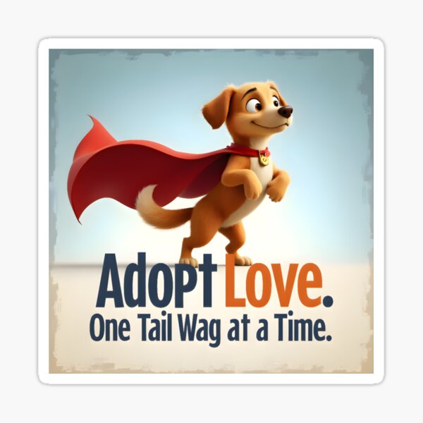 Item preview, Adopt Love - One Tail Wag at a Time | Pet Rescue Design by NHK999 designed and sold by nhk999.