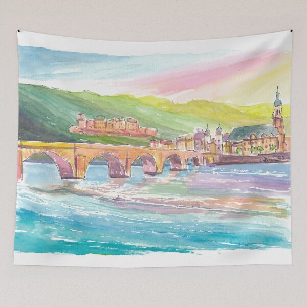 Item preview, Heidelberg Historic Heart with view of Castle, Bridge, River Old Town designed and sold by artshop77.