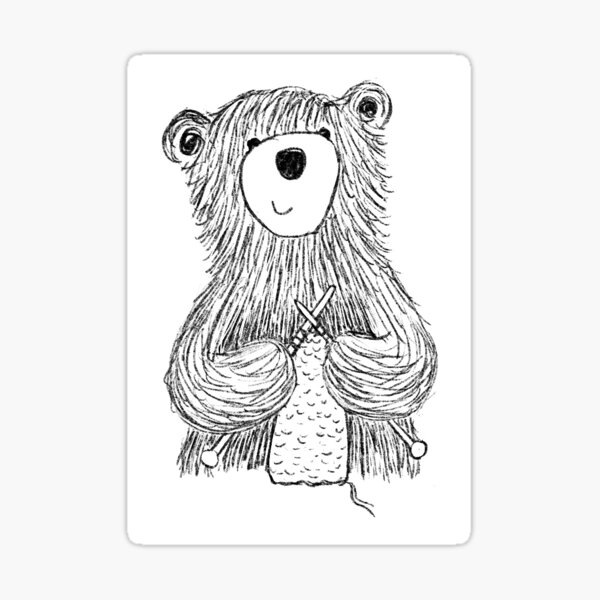 Aperçu de l'œuvre Ours en tricot créée et vendue par CRedgate-ART.