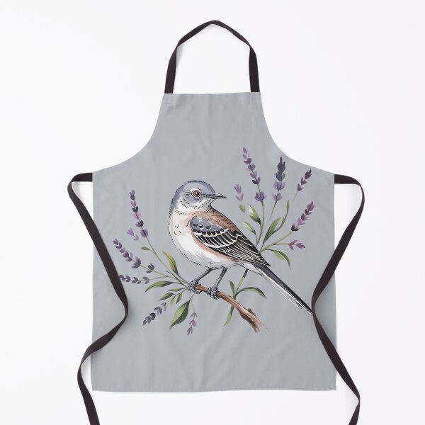 Item preview, Charming Northern Mockingbird Among Wildflowers designed and sold by BirdsnStuff.