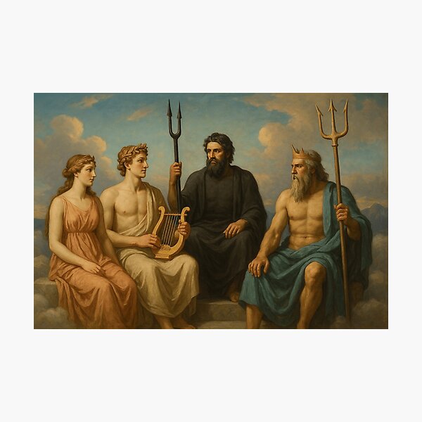 Item preview, Meeting at Mount Olympus designed and sold by BlanquitaArt.