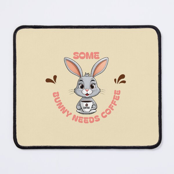 Item preview, Some bunny needs coffee – cute bunny with coffee cup. Pink designed and sold by Pearl67.