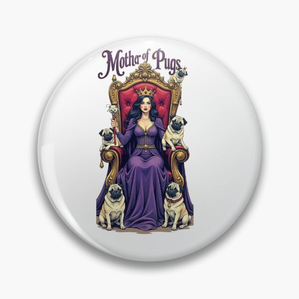 Item preview, Mother of Pugs – Fantasy Pug Mom T-Shirt designed and sold by Pug Life Prints.