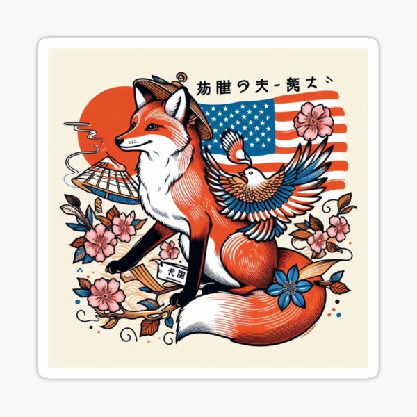 Item preview, american fox designed and sold by EuropeanPrints.