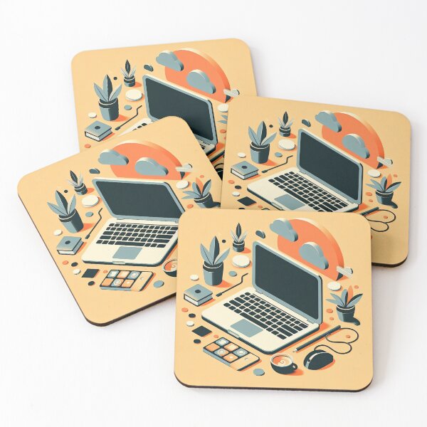 Item preview, Laptop Minimalism Art Style designed and sold by artofuniverse.