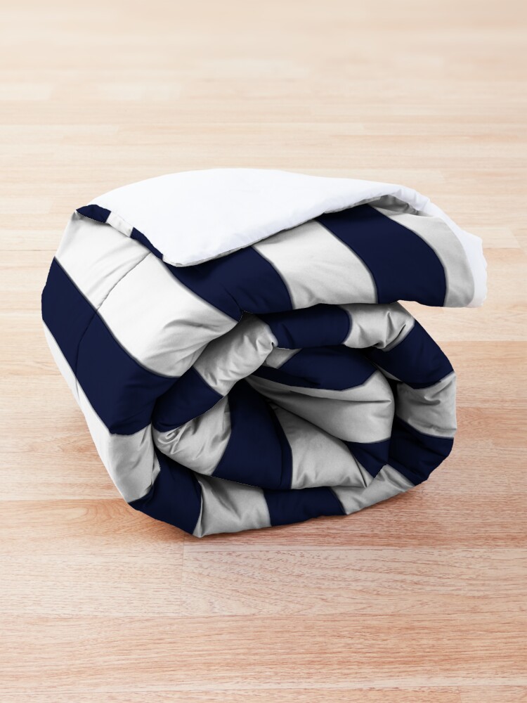 Alternate view of Anchor and Navy Blue Stripes Comforter