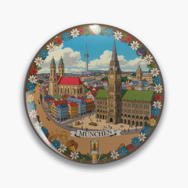 Item preview, Munchen Deutschland Marienplatz Bavaria designed and sold by sticket-travel.