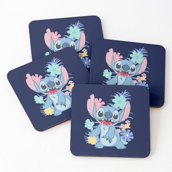 Item preview, Adorable Blue Alien Experiment 626 Playing in the Tropical Flowers designed and sold by MakersFolly.