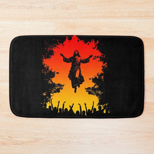 Item preview, Ascension Day Resurrection– Jesus Christ Rising Before the People Silhouette | Negative Trees image Orange Yellow designed and sold by ZechJohnRB.